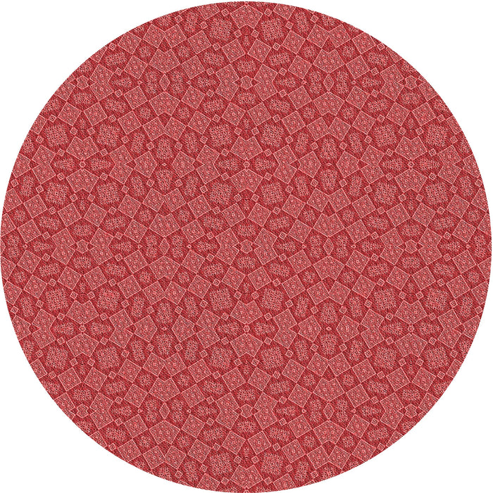 Square Machine Washable Transitional Red Rug in a Living Room, wshpat3715rd