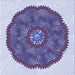 Round Patterned Deep Periwinkle Purple Rug, pat3716blu