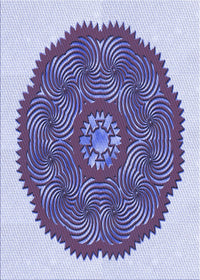 Machine Washable Transitional Deep Periwinkle Purple Rug, wshpat3716blu