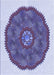 Patterned Deep Periwinkle Purple Rug, pat3716blu