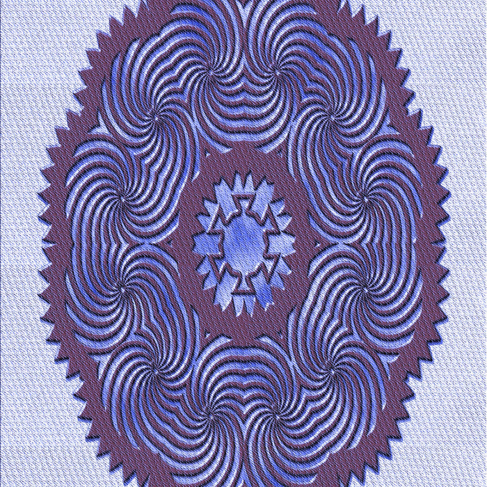 Patterned Deep Periwinkle Purple Rug, pat3716blu