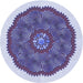 Square Patterned Deep Periwinkle Purple Rug, pat3716blu