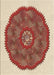 Patterned Red Rug, pat3716brn