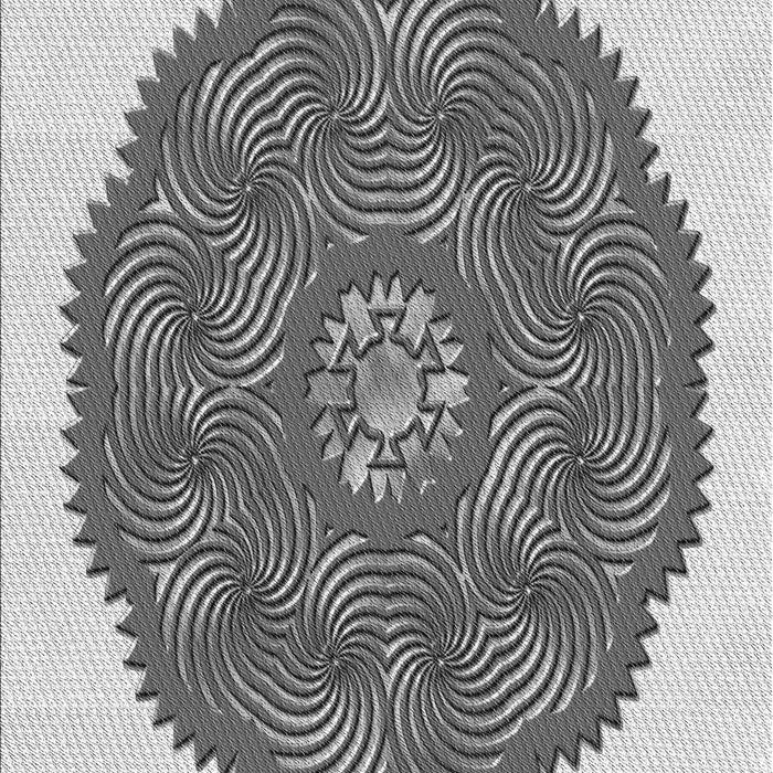 Patterned Ash Gray Rug, pat3716gry