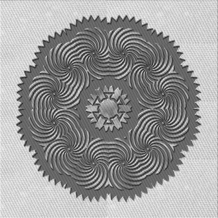 Round Machine Washable Transitional Ash Gray Rug, wshpat3716gry