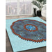 Patterned Purple Rug in Family Room, pat3716lblu