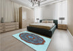 Patterned Purple Rug in a Bedroom, pat3716lblu