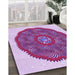 Patterned Medium Violet Red Pink Rug in Family Room, pat3716pur