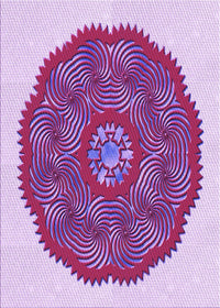 Machine Washable Transitional Medium Violet Red Pink Rug, wshpat3716pur