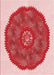 Patterned Baby Pink Rug, pat3716rd