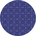 Square Patterned Denim Dark Blue Rug, pat3717blu