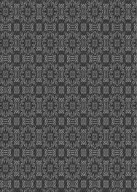 Machine Washable Transitional Black Rug, wshpat3717gry