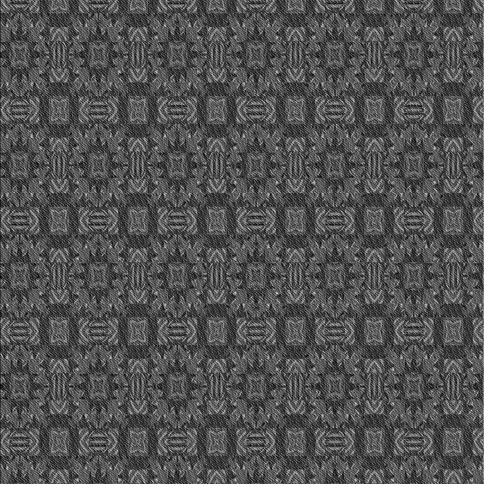 Patterned Black Rug, pat3717gry