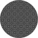 Square Patterned Black Rug, pat3717gry