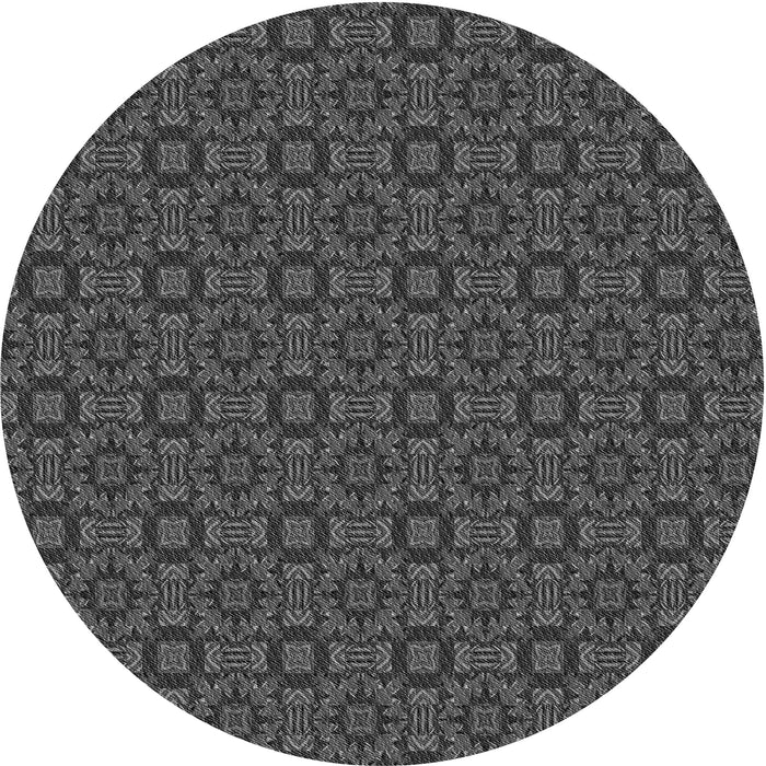 Square Machine Washable Transitional Black Rug in a Living Room, wshpat3717gry