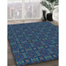 Patterned Glacial Blue Ice Blue Rug in Family Room, pat3717lblu