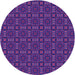 Square Machine Washable Transitional Bright Purple Rug in a Living Room, wshpat3717pur