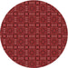 Square Patterned Red Rug, pat3717rd