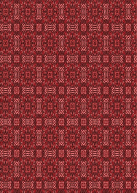 Machine Washable Transitional Red Rug, wshpat3717rd