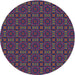 Square Machine Washable Transitional Plum Velvet Purple Rug, wshpat3717