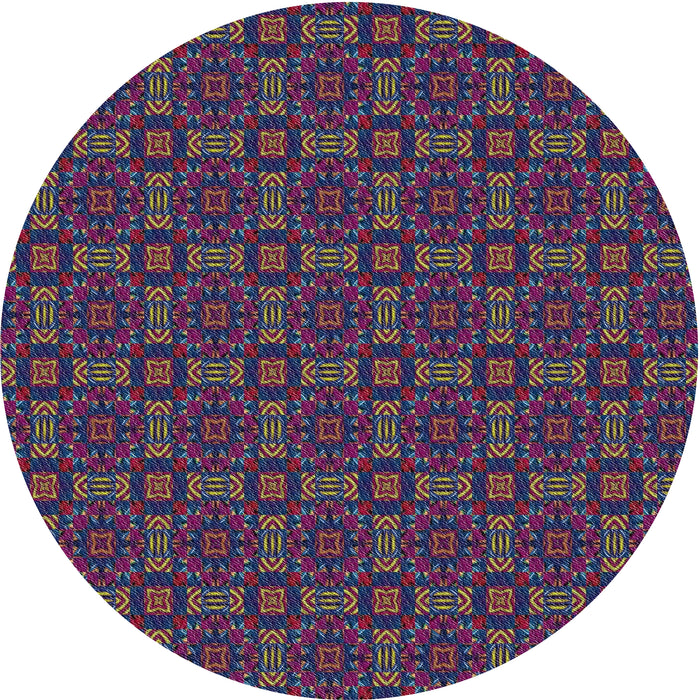 Sideview of Patterned Plum Purple Novelty Rug, pat3717