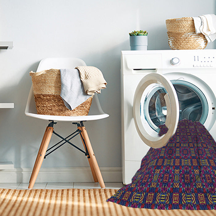 Machine Washable Transitional Plum Velvet Purple Rug in a Washing Machine, wshpat3717