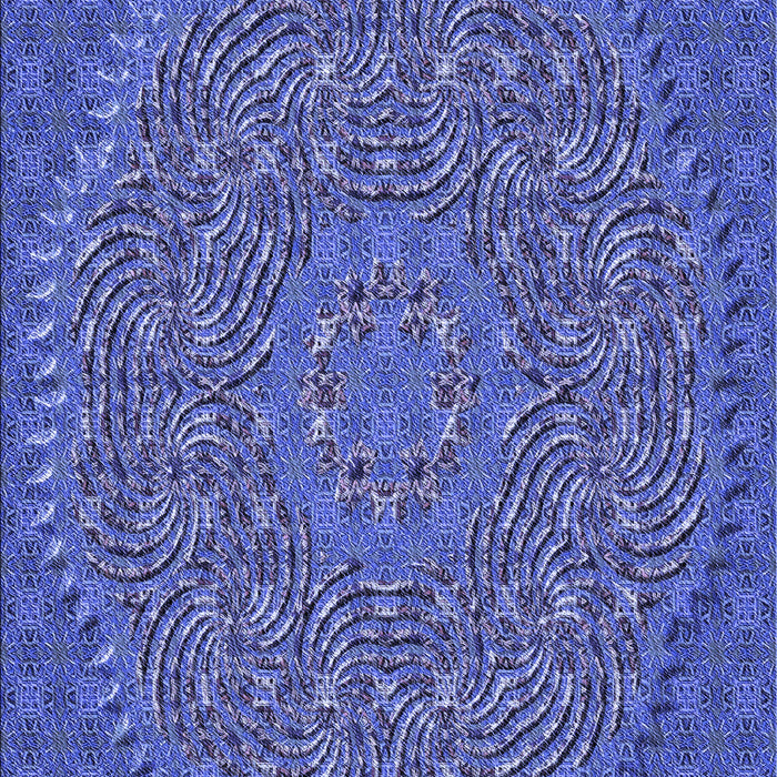 Machine Washable Transitional Sky Blue Rug, wshpat3718blu