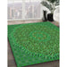 Machine Washable Transitional Neon Green Rug in a Family Room, wshpat3718grn