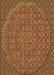 Machine Washable Transitional Cinnamon Brown Rug, wshpat3718org