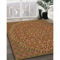 Patterned Cinnamon Brown Rug, pat3718org