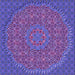 Round Patterned Bright Purple Rug, pat3718pur