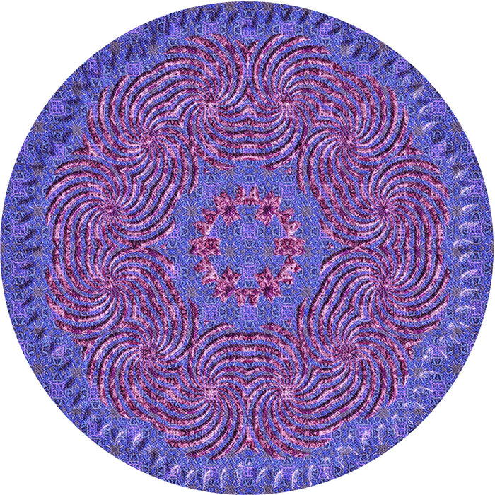 Square Patterned Bright Purple Rug, pat3718pur
