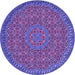 Square Patterned Bright Purple Rug, pat3718pur