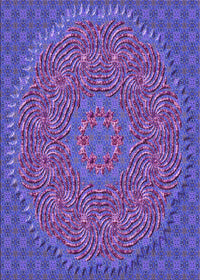 Machine Washable Transitional Bright Purple Rug, wshpat3718pur