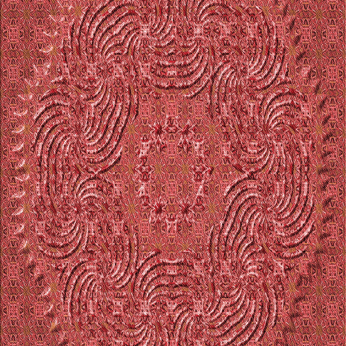 Patterned Orange Rug, pat3718rd