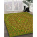 Machine Washable Transitional Pistachio Green Rug in a Family Room, wshpat3718yw