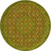 Square Machine Washable Transitional Pistachio Green Rug in a Living Room, wshpat3718yw