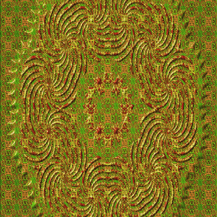 Patterned Pistachio Green Rug, pat3718yw