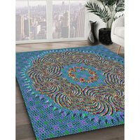 Patterned Purple Modern Rug, pat3718