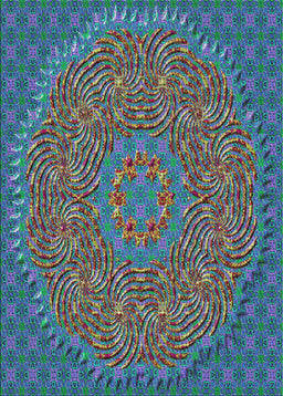 Patterned Purple Modern Rug, pat3718