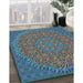 Patterned Purple Modern Rug in Family Room, pat3718