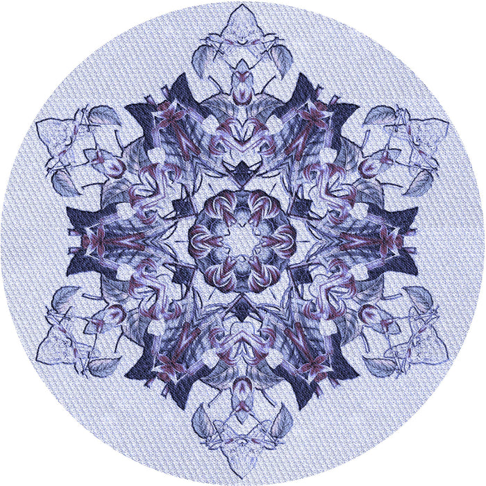 Square Patterned Blue Rug, pat3719blu