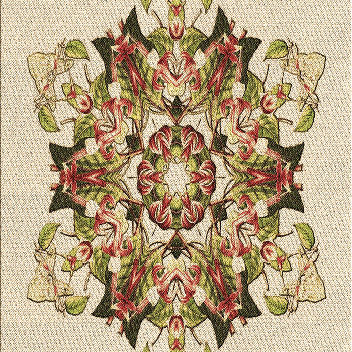 Patterned Golden Blonde Gold Rug, pat3719brn