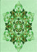 Patterned Light Green Rug, pat3719grn