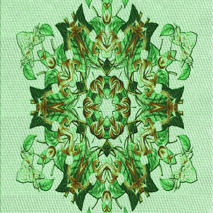 Patterned Light Green Rug, pat3719grn