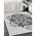 Patterned Gray Rug in Family Room, pat3719gry