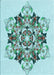 Patterned Light Aquamarine Green Rug, pat3719lblu