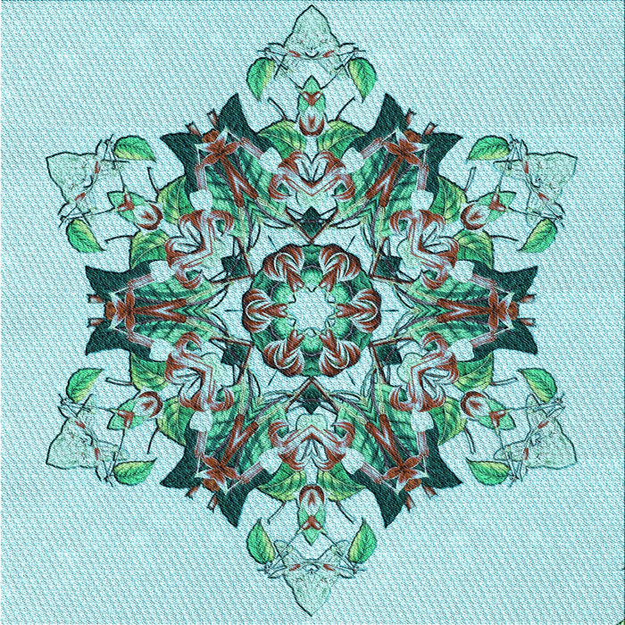 Round Machine Washable Transitional Light Aquamarine Green Rug, wshpat3719lblu