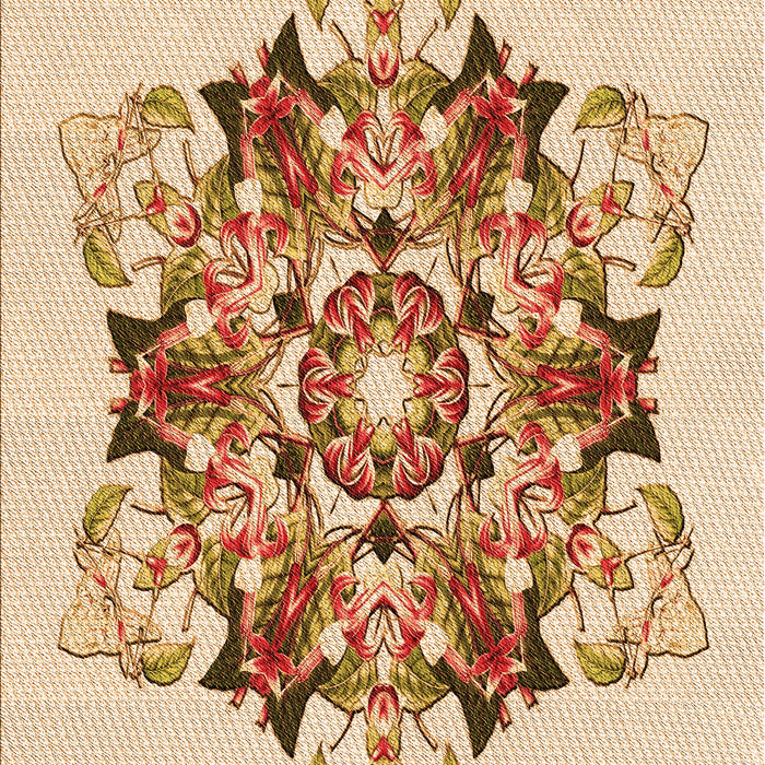 Patterned Golden Blonde Gold Rug, pat3719org