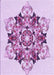 Machine Washable Transitional Medium Orchid Purple Rug, wshpat3719pur